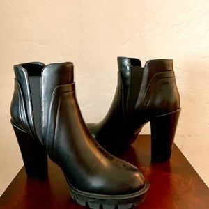 BCBG leather booties in size 36